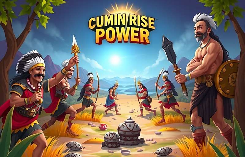 Cumin Rise Power Official Cover Cumin Rise Power game cover featuring Indian historical warriors and landscapes
